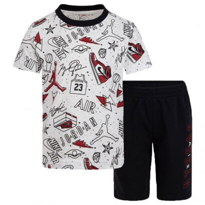 Jordan Printed 2-Piece Set Lasten ryhmss TEKSTIILIT / LASTEN TEKSTIILIT / Peliasusetit @ 2WIN BASKETBUTIK (85A398-023)