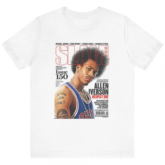 Slam Tee 76ERS-Iverson T-paita ryhmss TEKSTIILIT / MIESTEN TEKSTIILIT / T-paidat @ 2WIN BASKETBUTIK (BMTRINTL1752-P76WHITAI)