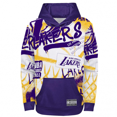 Lakers Spray Ball Huppari Lasten ryhmss TEKSTIILIT / LASTEN TEKSTIILIT / Hupparit / Takit @ 2WIN BASKETBUTIK (EK2B7FFC6-LAK)