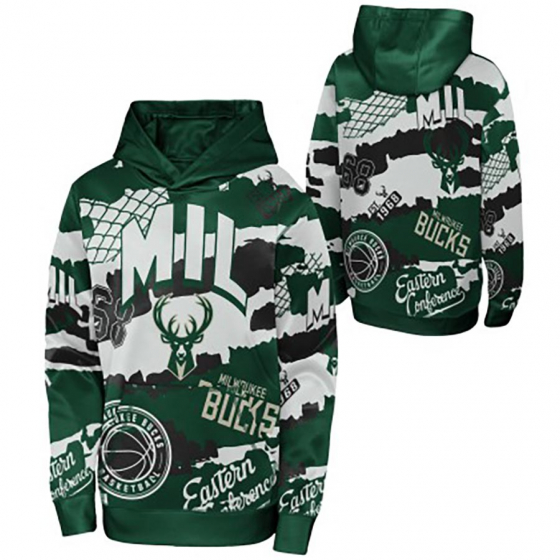 Bucks Over The Limit Sublimated Huppari Lasten ryhmss TEKSTIILIT / LASTEN TEKSTIILIT / Hupparit / Takit @ 2WIN BASKETBUTIK (EK2B7FGC2-BCK)