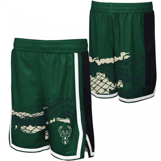 Bucks Fade Away Baller Shortsit Lasten ryhmss TEKSTIILIT / LASTEN TEKSTIILIT / Shortsit @ 2WIN BASKETBUTIK (EK2B7FGCY-BCK)