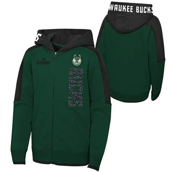 Bucks-Antetokounmpo Zip Huppari ryhmss TEKSTIILIT / MIESTEN TEKSTIILIT / Hupparit / Takit @ 2WIN BASKETBUTIK (EK2M12BVM-BCKGA)