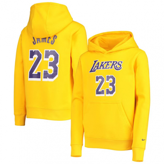 Lakers-LeBron Huppari Lasten ryhmss TEKSTIILIT / LASTEN TEKSTIILIT / Hupparit / Takit @ 2WIN BASKETBUTIK (EZ2B7FGTA-LAK23)