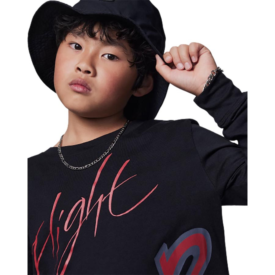 Jordan Allover Retro Pitk�hihainen Paita Lasten